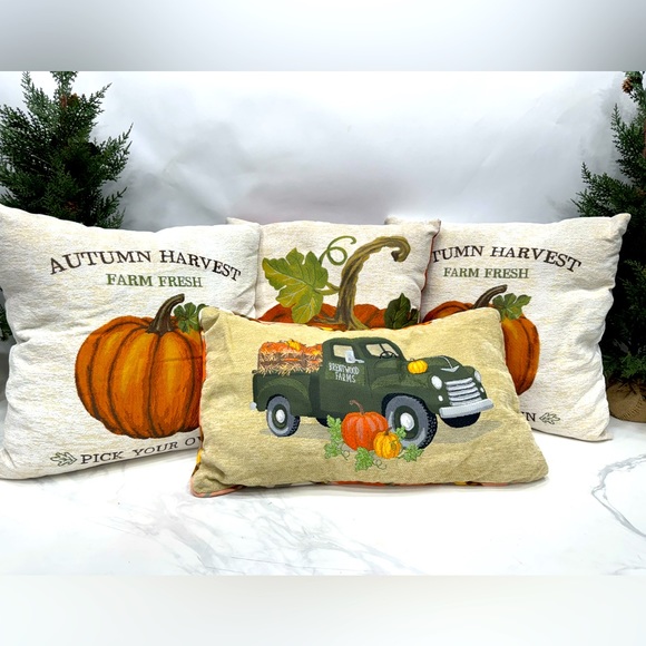 Autumn Fall Decorative Pillow Set of 4 - Picture 1 of 9